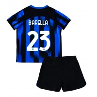 Inter Milan Nicolo Barella #23 Hemmatröja Barn 2023-24 Kortärmad (+ Korta byxor)